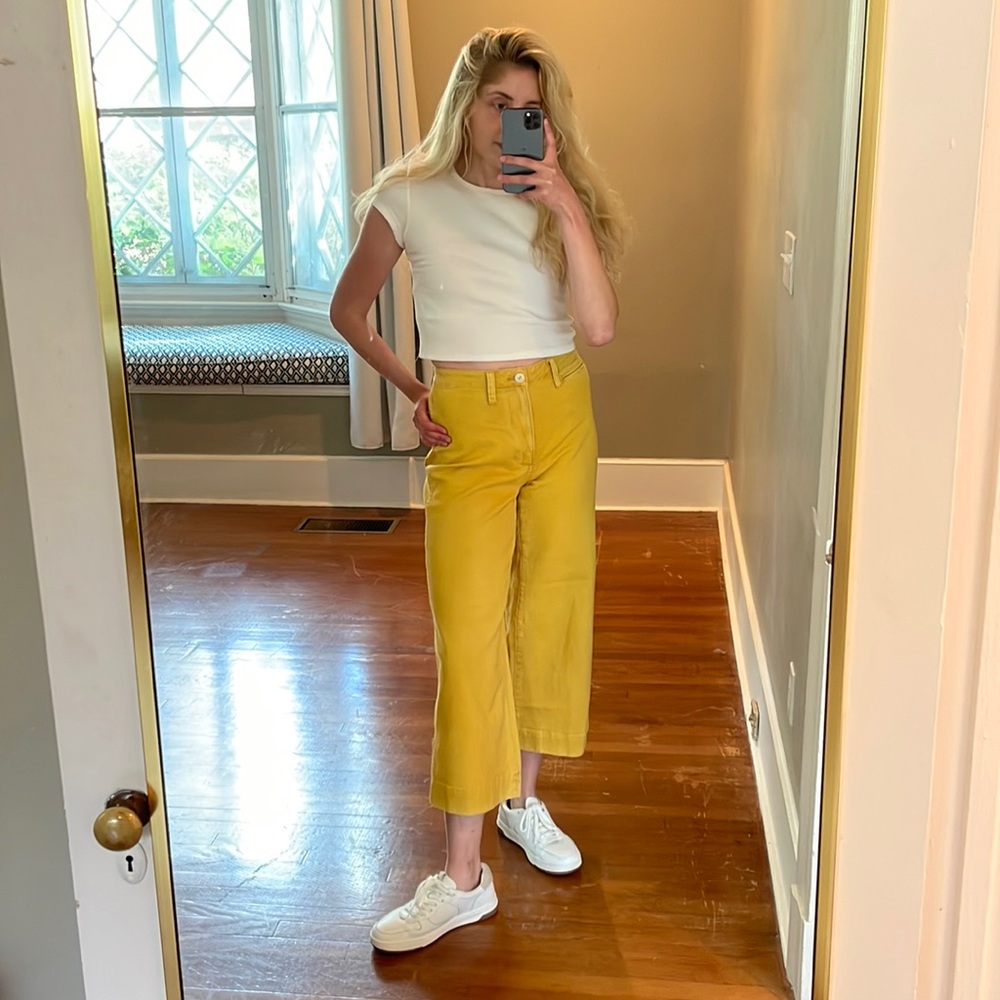 Madewell Mustard Wide Leg Pants